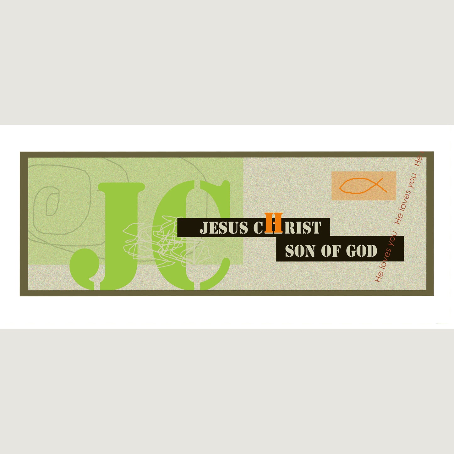 Lively Green - Modern Jesus Note Cards (Six Cards)
