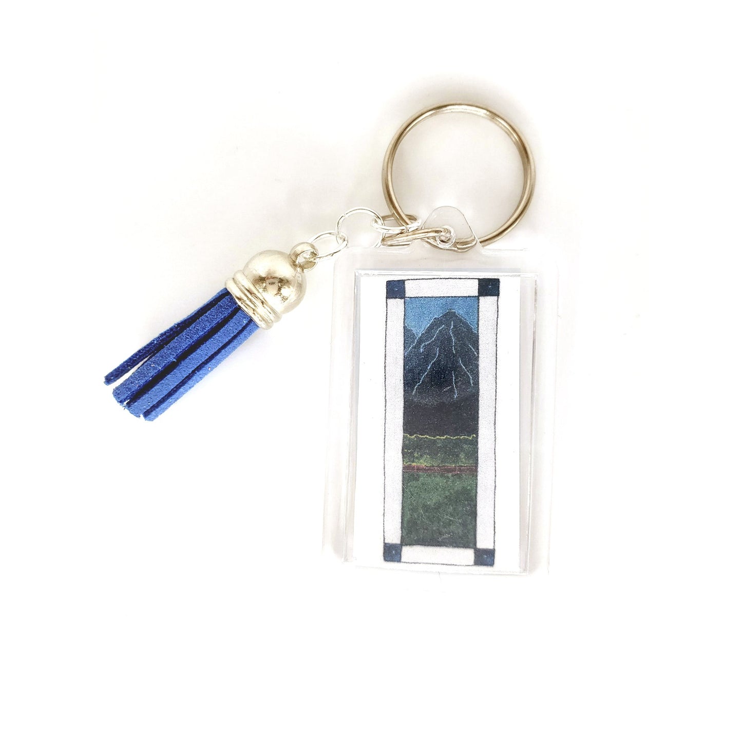 Heavenly Blue - Mountain Keyring