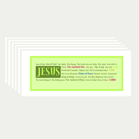 Lively Green - Names of Jesus Note Cards (Six Cards)