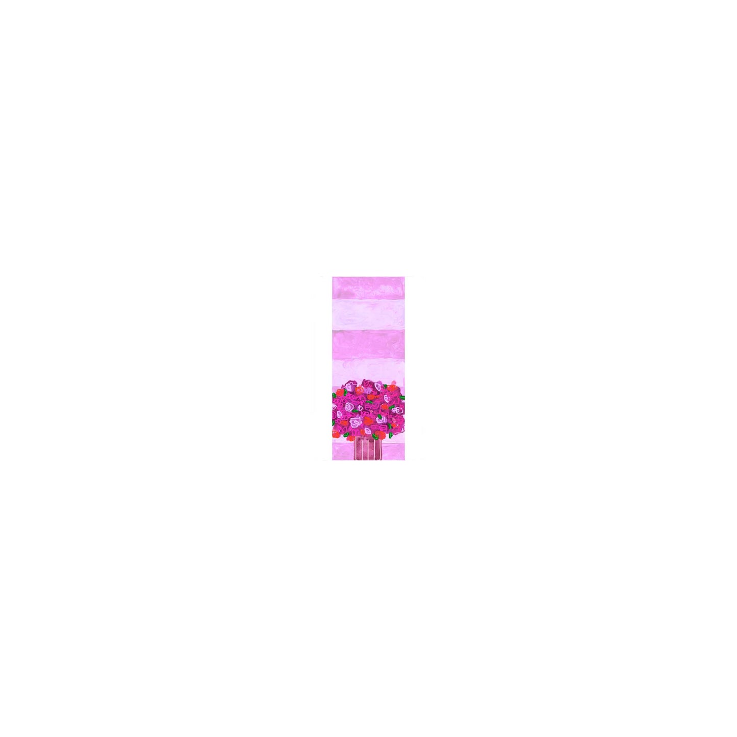 Bright Pink - Stripe Mini Bookmarks (40 mini bookmarks)