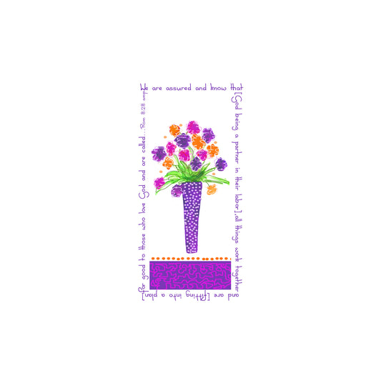 Deep Purple - Tall Purple Vase Magnet