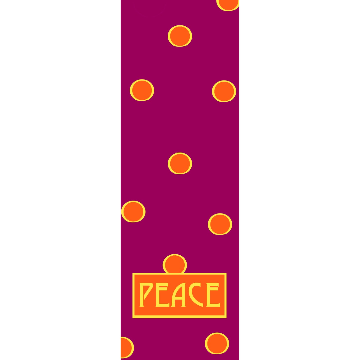 Vivid Orange - Peace Bookmark