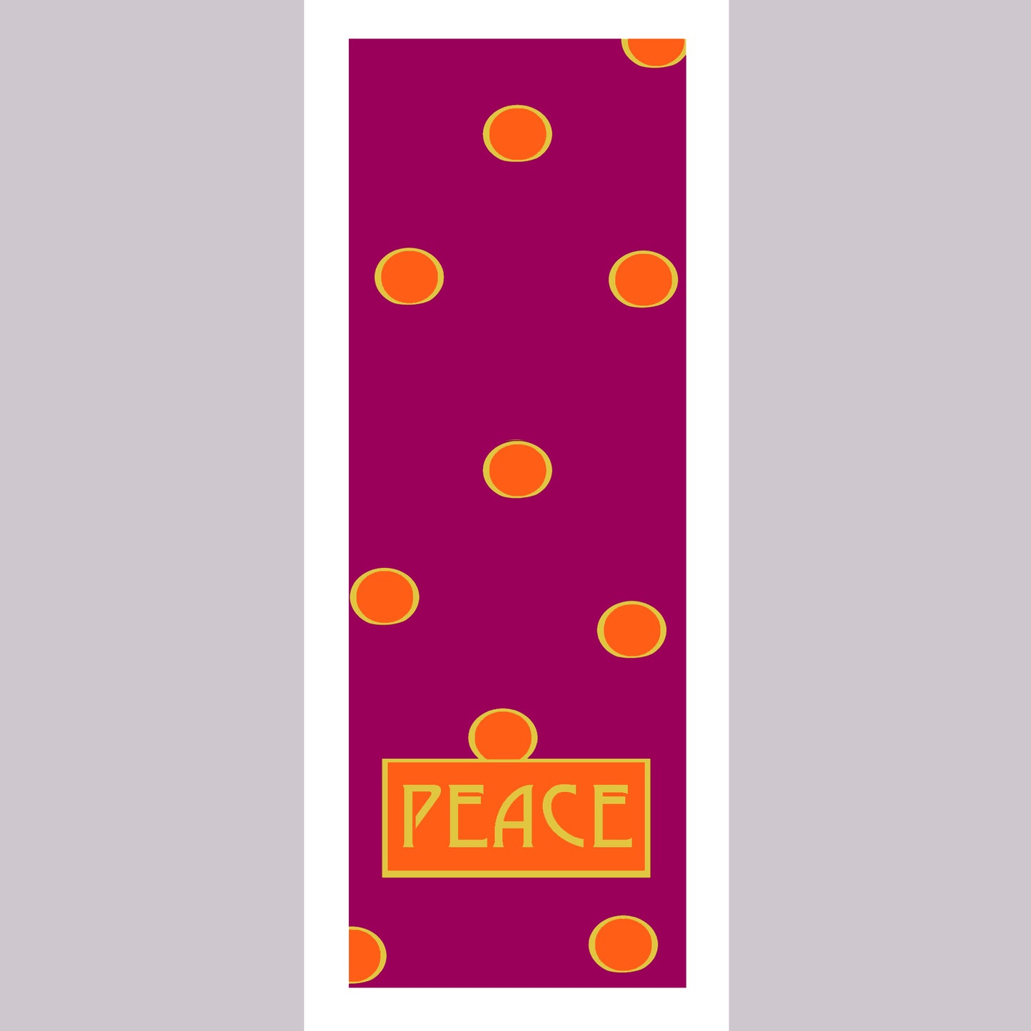 Vivid Orange - Peace Note Card (Single Card)