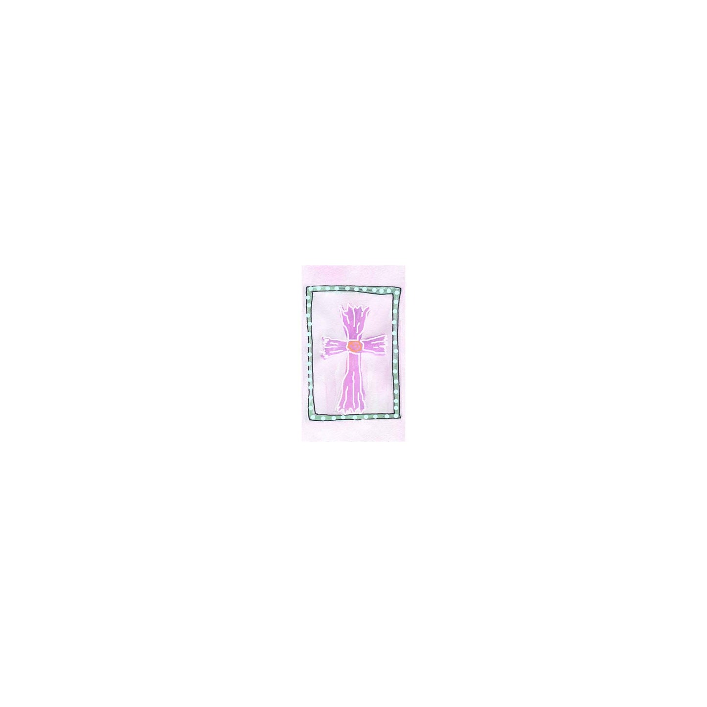 Bright Pink - Pink Cross Mini Bookmarks (40 mini bookmarks)