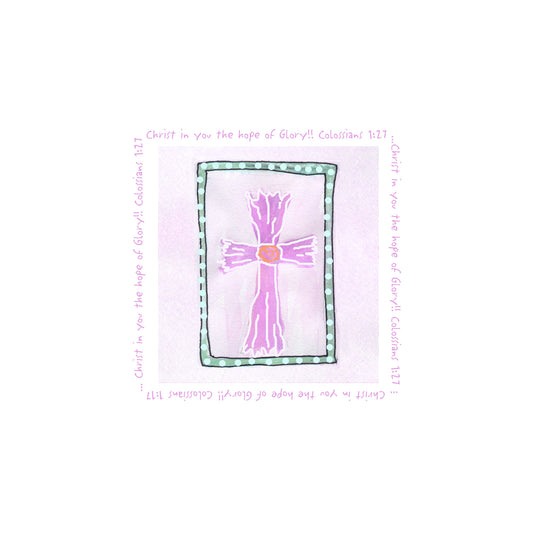 Bright Pink - Pink Cross Magnet