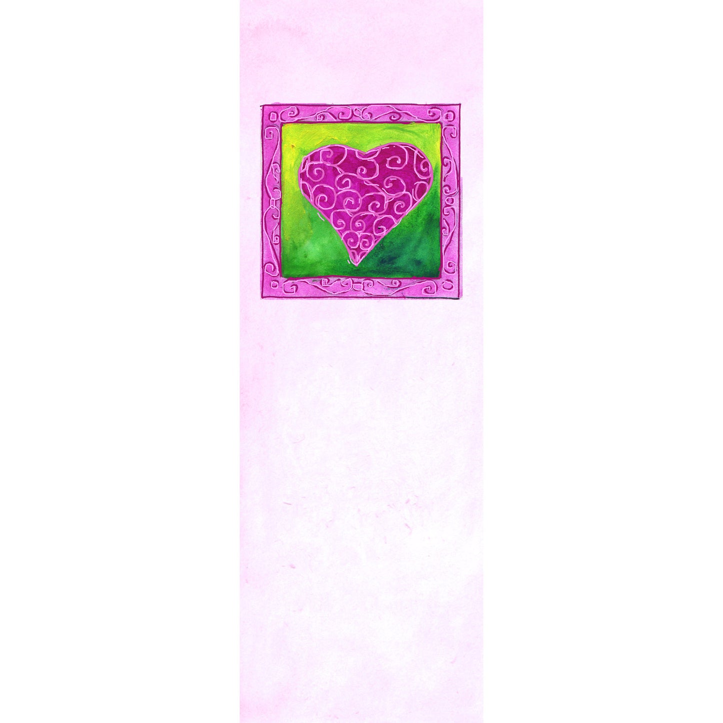 Bright Pink - Pink Heart Bookmark