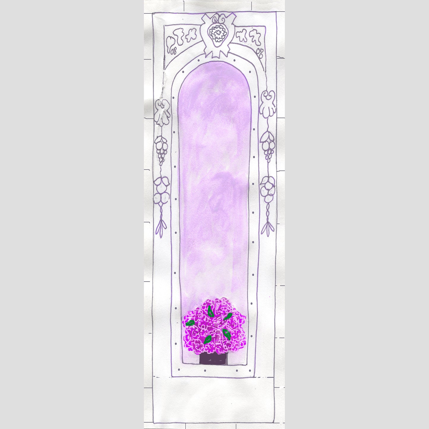 Bright Pink - Flowers in the Window Bookmark