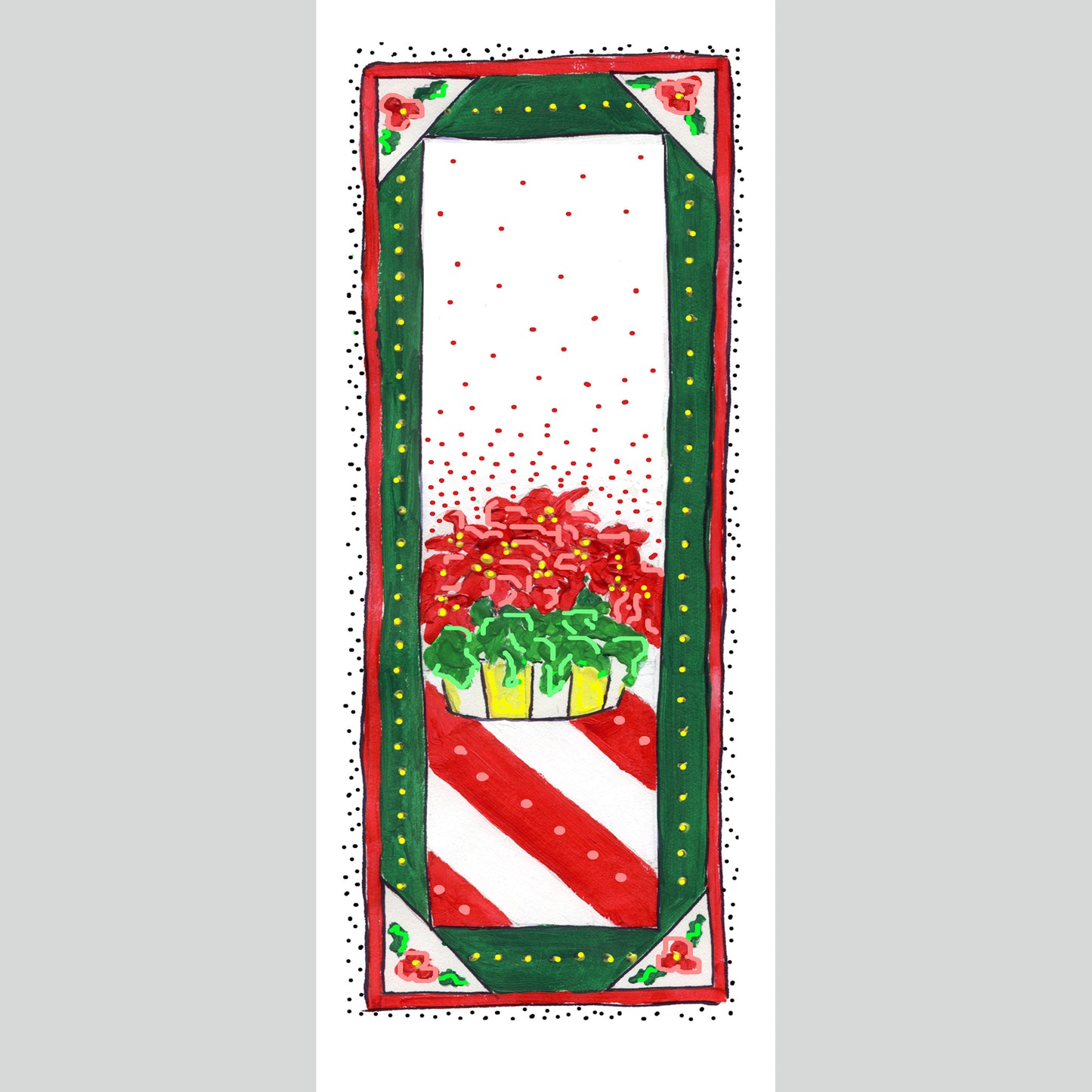 A Very Merry Christmas - Poinsettia Note Card (Single Card)