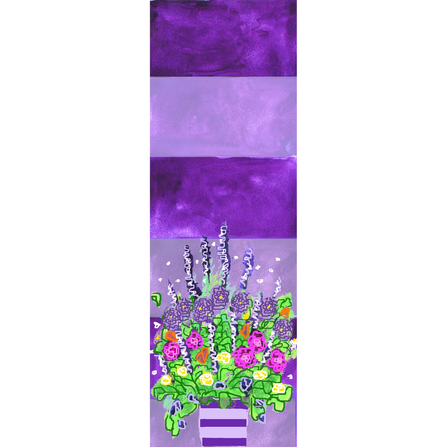 Deep Purple - Stripe Bookmark