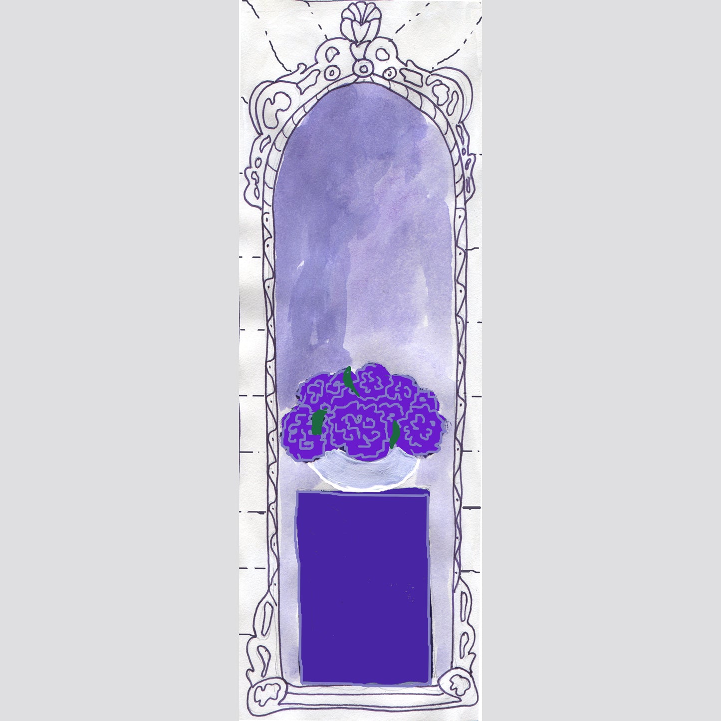 Deep Purple - Flowers in the Window Bookmark