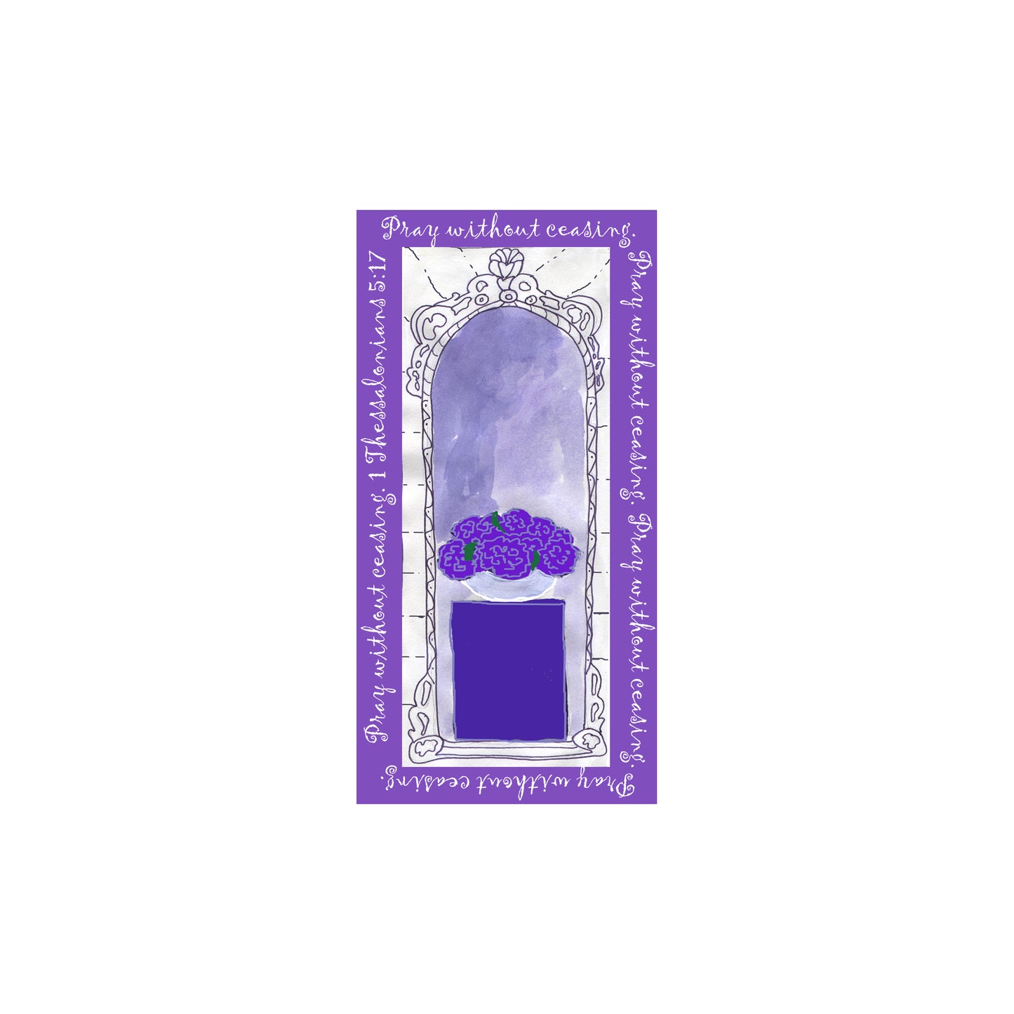 Deep Purple - Flowers in the Window Magnet