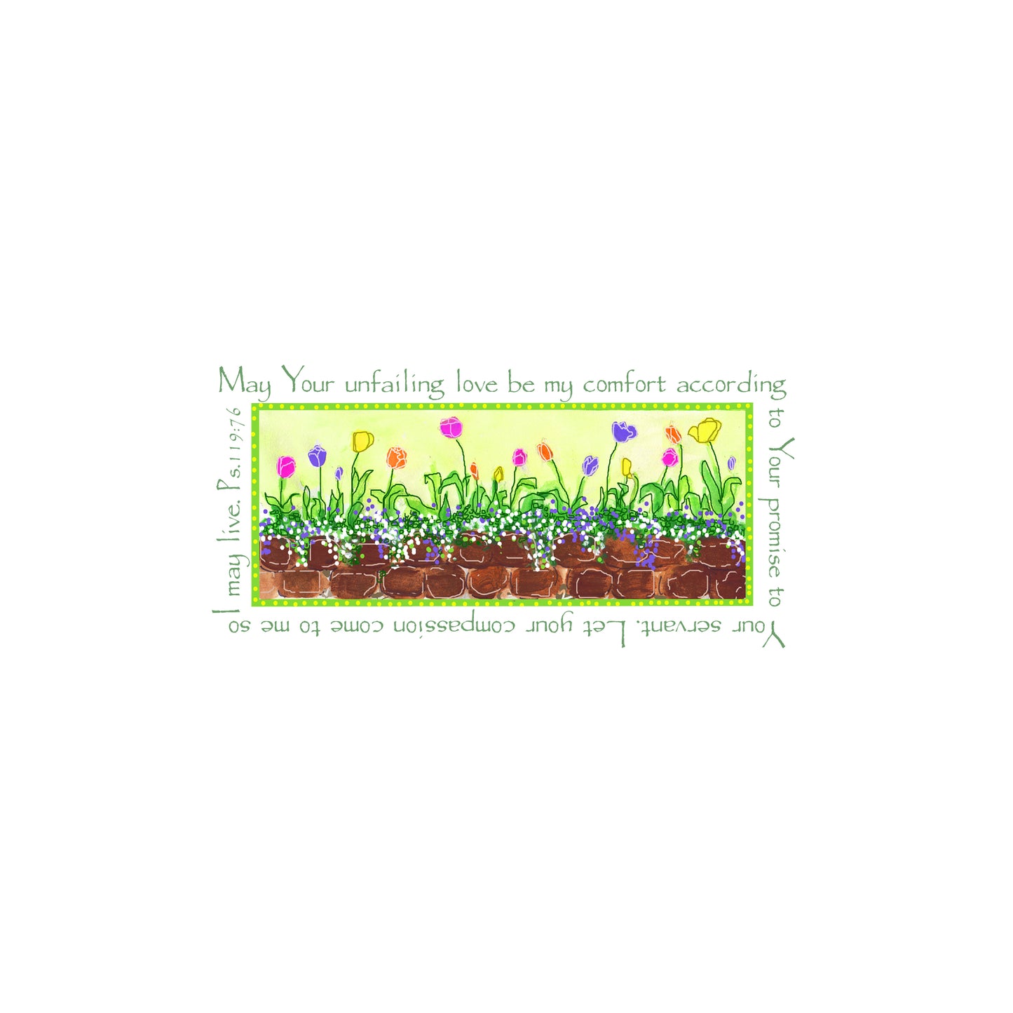 Lively Green - Spring Tulips Magnet