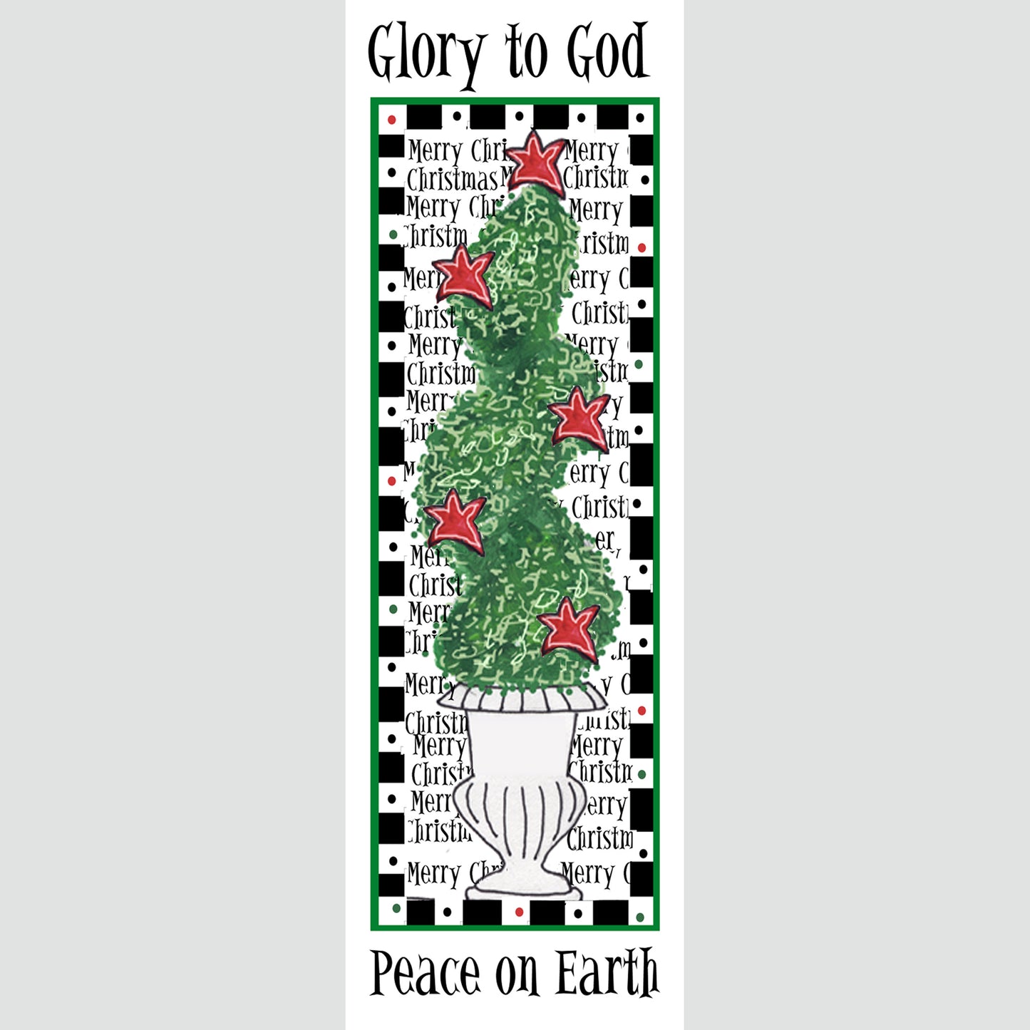 A Very Merry Christmas - A Swirling Topiary Bookmark
