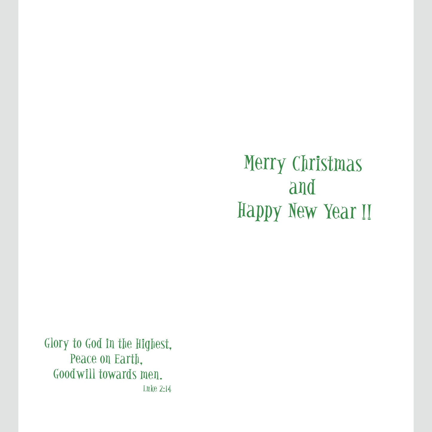A Very Merry Christmas - A Swirling Topiary Note Card (Single Card)