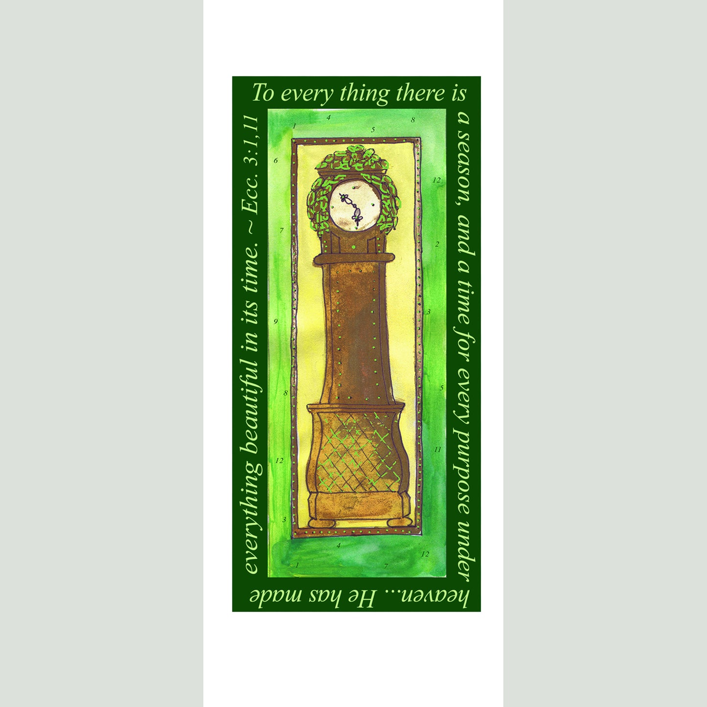 Lively Green - Beautiful in Time Note Card (Single Card)
