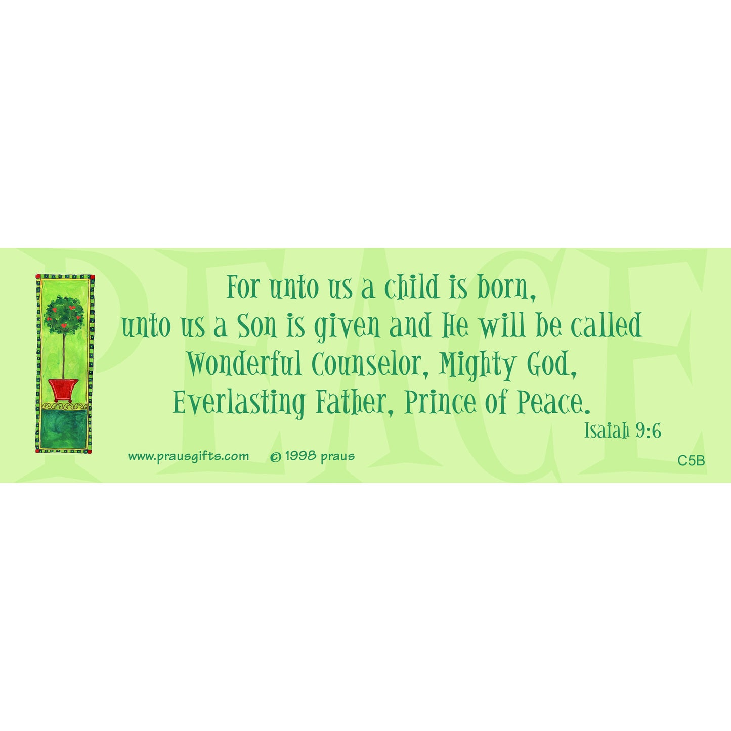 A Very Merry Christmas - A Christmas Topiary Bookmark