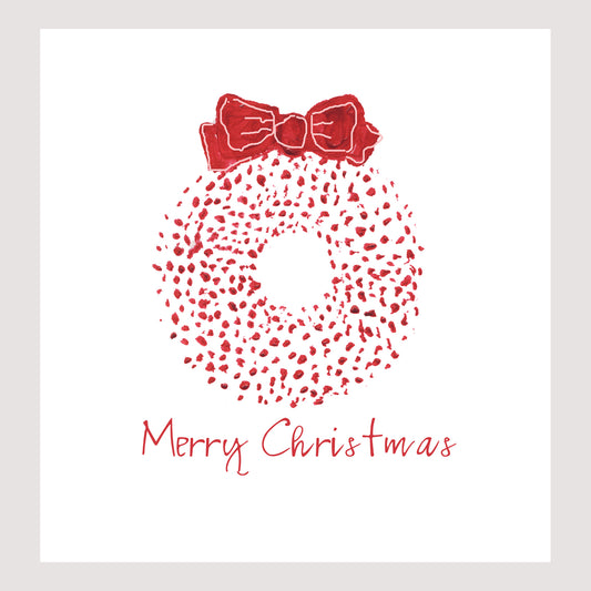 A Very Merry Christmas - A Wreath Note Card (Single Card)