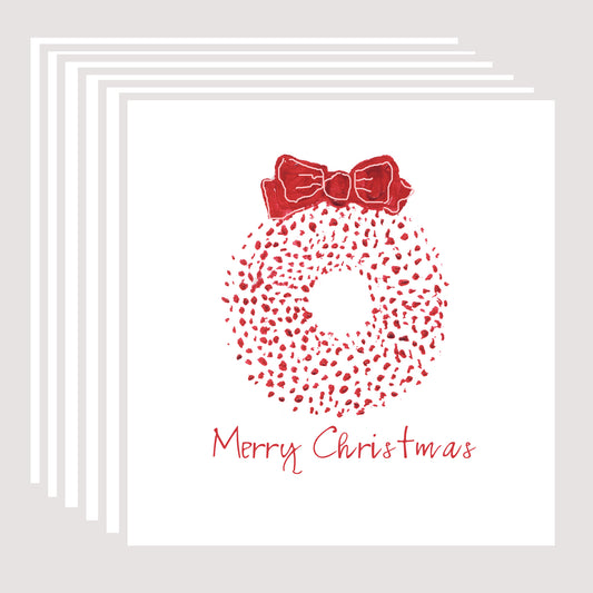 A Very Merry Christmas - A Wreath Note Cards (Six Cards)