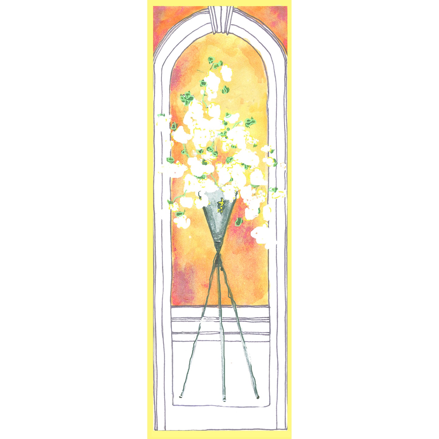 Vibrant Yellow - Flowers in the Window Bookmark
